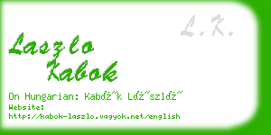 laszlo kabok business card